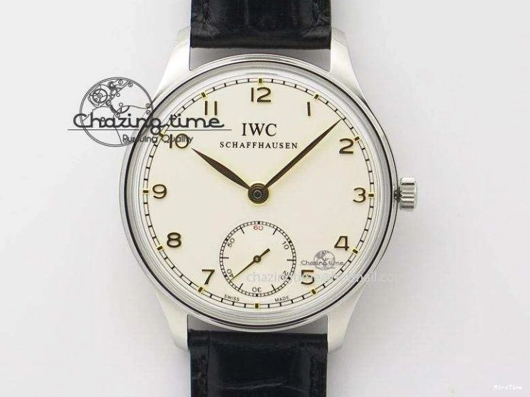 MIROTIME 0809 Portuguese Tourbillon IW5046 SS ZF Best Edition Gray Dial on Black Leather Strap SunProtective 7147